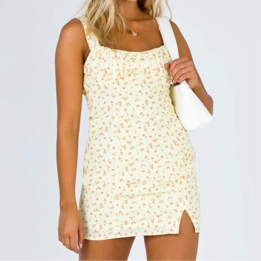 NWT Princess Polly FREYA MINI DRESS YELLOW FLORAL